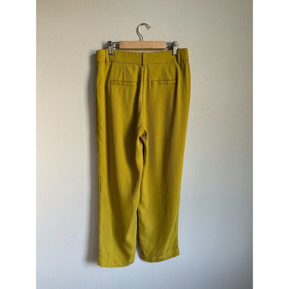 Boden Women’s Cut Richmond 3/4 Cropped Tailored Citrine Yellow Trousers Size 8P - Picture 3 of 8